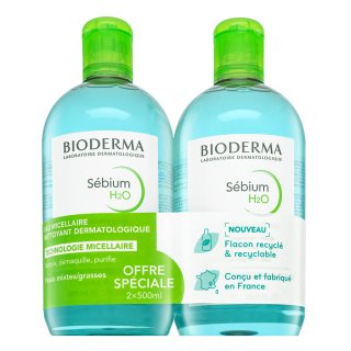 Bioderma Sébium soluție micelară H2O Purifying Cleansing Micelle Solution 2 x 500 ml