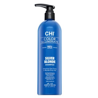 CHI Color Illuminate Silver Blonde Blue Shampoo sampon nuantator pentru par blond platinat si grizonat 739 ml