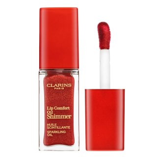 Clarins Lip Comfort Oil Shimmer ulei pentru buze cu sclipici 07 Red Hot 7 ml