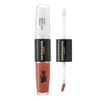 Dermacol 16H Lip Colour Extreme Long-Lasting Lipstick ruj si luciu de buze cu persistenta indelungata 2 in 1 No. 31 8 ml