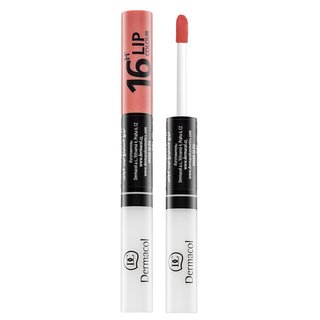 Dermacol 16H Lip Colour N. 05 ruj si luciu de buze cu persistenta indelungata 2 in 1 7,1 ml