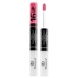 Dermacol 16H Lip Colour N. 15 ruj si luciu de buze cu persistenta indelungata 2 in 1 7,1 ml