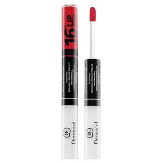 Dermacol 16H Lip Colour N. 20 ruj si luciu de buze cu persistenta indelungata 2 in 1 7,1 ml