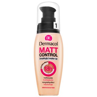 Dermacol Matt Control Make-up N. 1.0 fond de ten lichid cu efect matifiant 30 ml