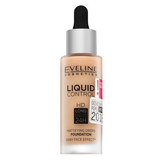 Eveline Liquid Control HD Mattifying Drops Foundation machiaj persistent cu efect matifiant 015 Light Vanilla 32 ml