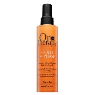 Fanola Oro Therapy 24k Gold Bi-Phase Conditioner balsam fără clatire pentru finețe și strălucire a părului 200 ml