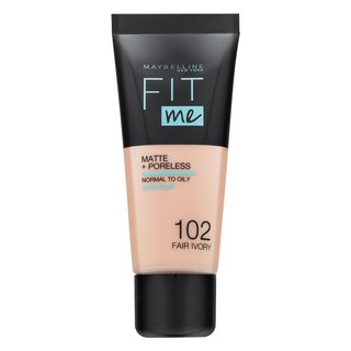 Maybelline Fit Me! Foundation Matte + Poreless fond de ten lichid cu efect matifiant 102 Fair Ivory 30 ml