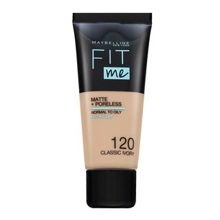 Maybelline Fit Me! Foundation Matte + Poreless fond de ten lichid cu efect matifiant 120 Classic Ivory 30 ml