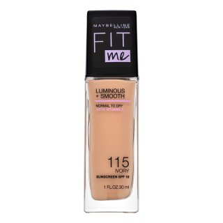 Maybelline Fit Me! Luminous + Smooth Foundation fond de ten lichid pentru o piele luminoasă și uniformă 115 Ivory 30 ml