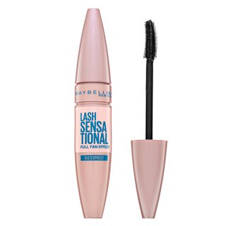 Maybelline Lash Sensational Waterproof Mascara mascara rezistentă la apă pentru alungirea si curbarea genelor Black 9,4 ml