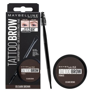 Maybelline Tattoo Brow Pomade gel pentru sprancene 2în1 05 Dark Brown