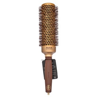 Olivia Garden Expert Blowout Shine Round Brush Wavy Bristles Gold & Brown 45 mm perie de păr