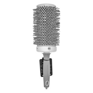 Olivia Garden Expert Blowout Speed Round Brush Wavy Bristles White & Grey 65 mm perie de păr