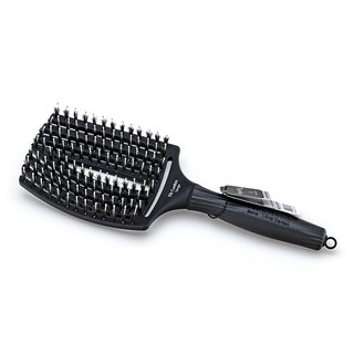 Olivia Garden Fingerbrush Combo Large Black perie de păr cu peri de nailon și de mistreț