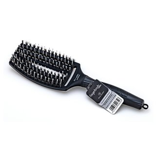 Olivia Garden Fingerbrush Combo Medium Black perie de păr cu peri de nailon și de mistreț