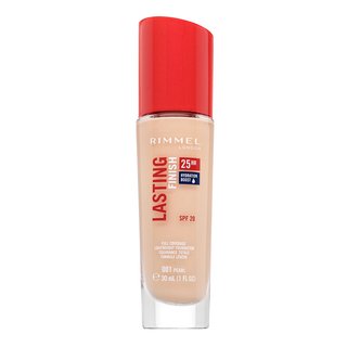 Rimmel London Lasting Finish 25HR SPF20 Full Coverage Lightweight Foundation 001 fond de ten lichid pentru o piele luminoasă și uniformă 30 ml