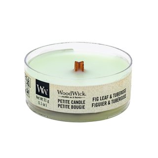 Woodwick Fig Leaf & Tuberose lumânare parfumată 31 g
