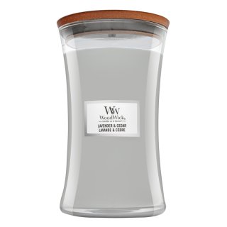 Woodwick Lavender & Cedar lumânare parfumată 610 g