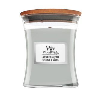 Woodwick Lavender & Cedar lumânare parfumată 85 g