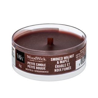 Woodwick Smoked Walnut &amp; Maple lumânare parfumată 31 g