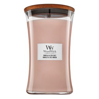 Woodwick Vanilla & Sea Salt lumânare parfumată 610 g