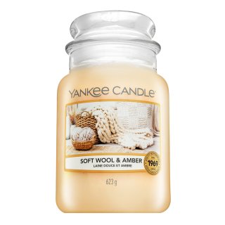 Yankee Candle Soft Wool & Amber lumânare parfumată 623 g