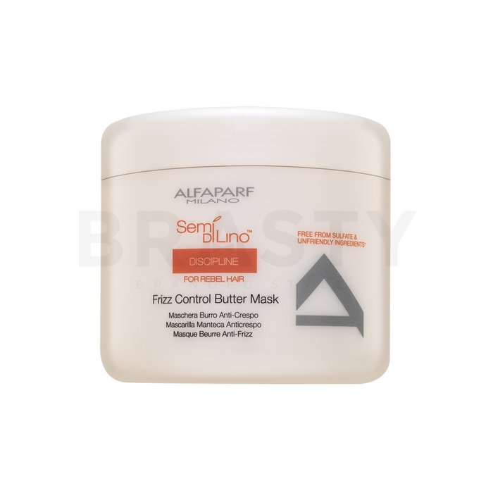 Alfaparf Milano Semi Di Lino Discipline Frizz Control Butter Mask mască hrănitoare pentru par indisciplinat si deteriorat 500 ml