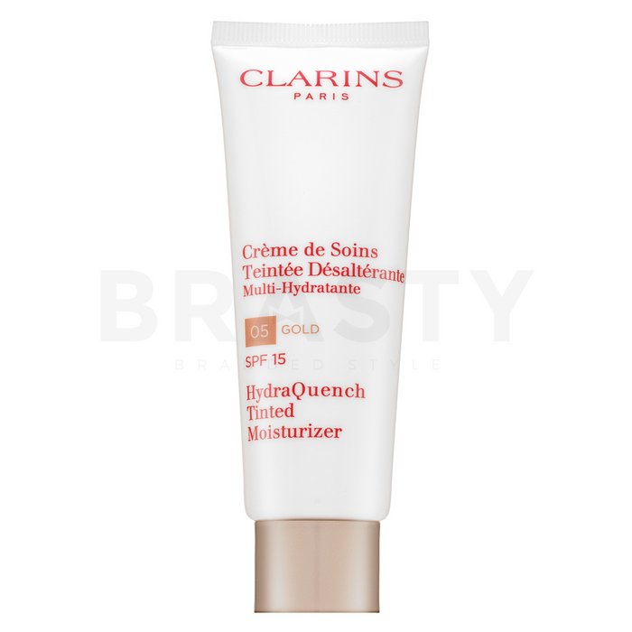 Clarins HydraQuench Tinted Moisturizer SPF15 05 Gold emulsii tonice și hidratante pentru o piele luminoasă și uniformă 50 ml