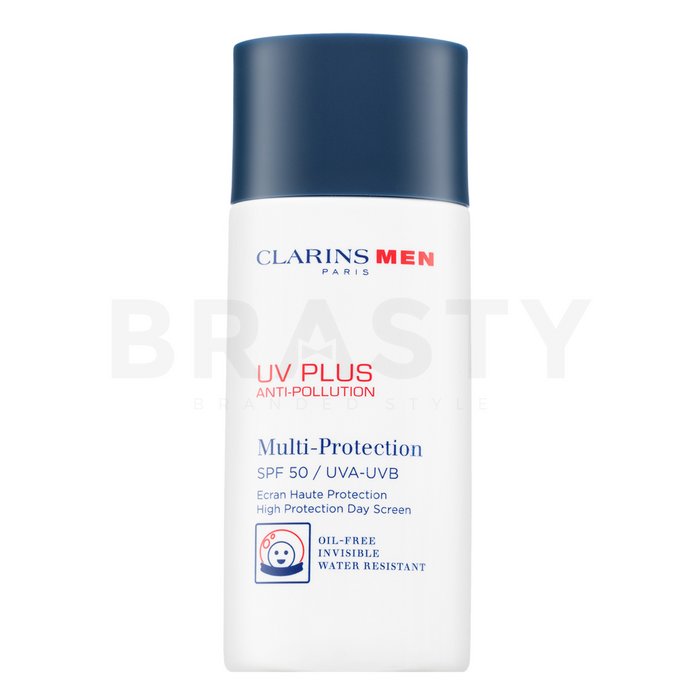 Clarins Men UV Plus Anti-Pollution Multi-Protection SPF50 balsam gel multi corector pentru bărbati 50 ml