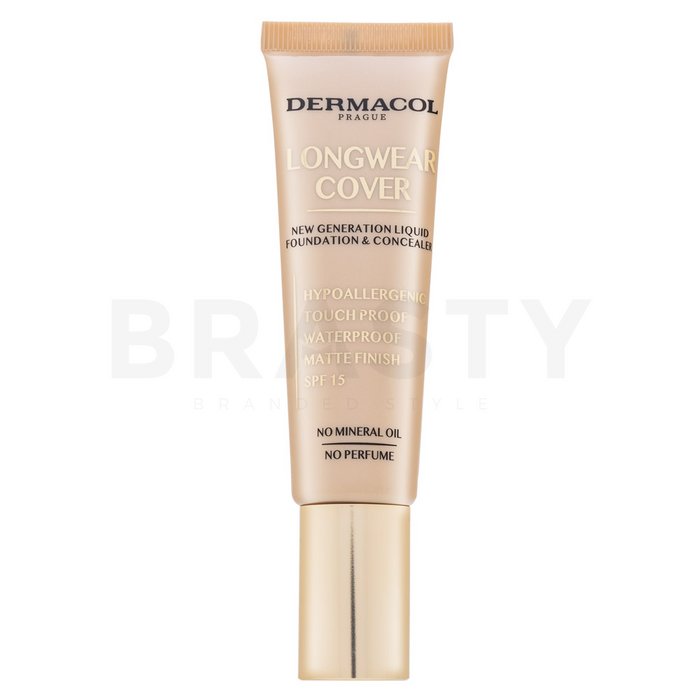 Dermacol Longwear Cover 01 Porcelain make-up fluid SPF 15 împotriva imperfecțiunilor pielii 30 ml