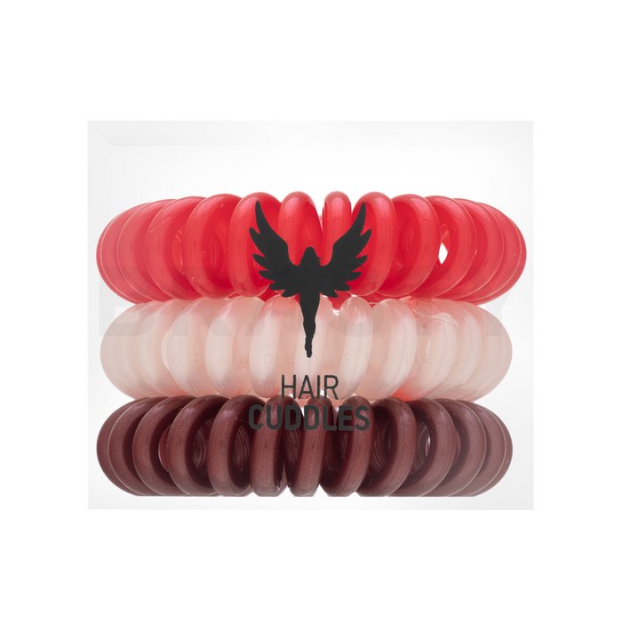 HH Simonsen Hair Cuddles 3 pcs inel de păr Red, Dark Red, Pearl