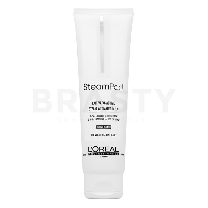 L´Oréal Professionnel Steampod Smoothing Milk Fiber Replenishing emulsie protectoare pentru netezirea părului 150 ml