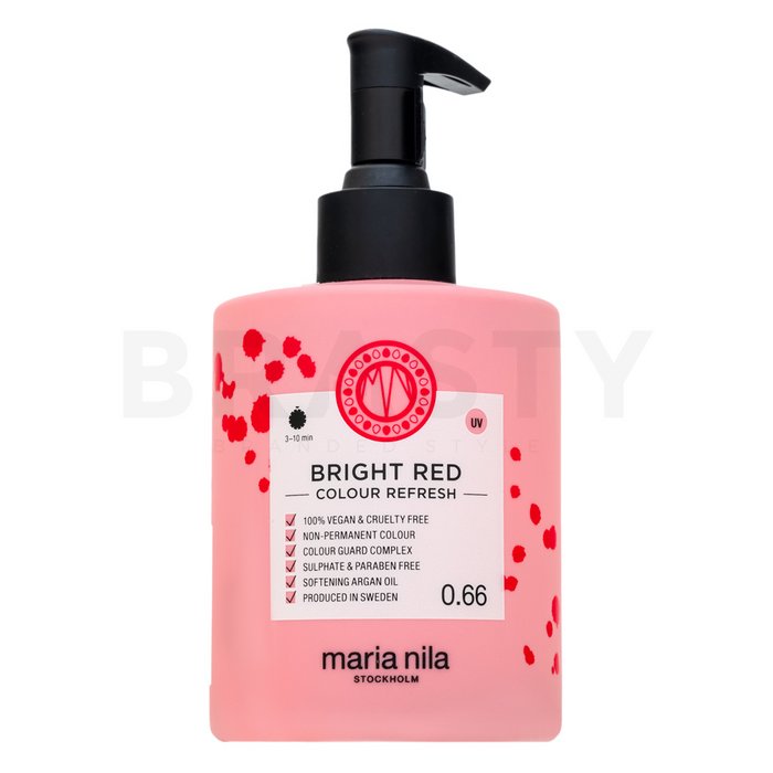 Maria Nila Colour Refresh mască hrănitoare cu pigmenți colorați pentru a revigora tonurile de roșu Bright Red 300 ml