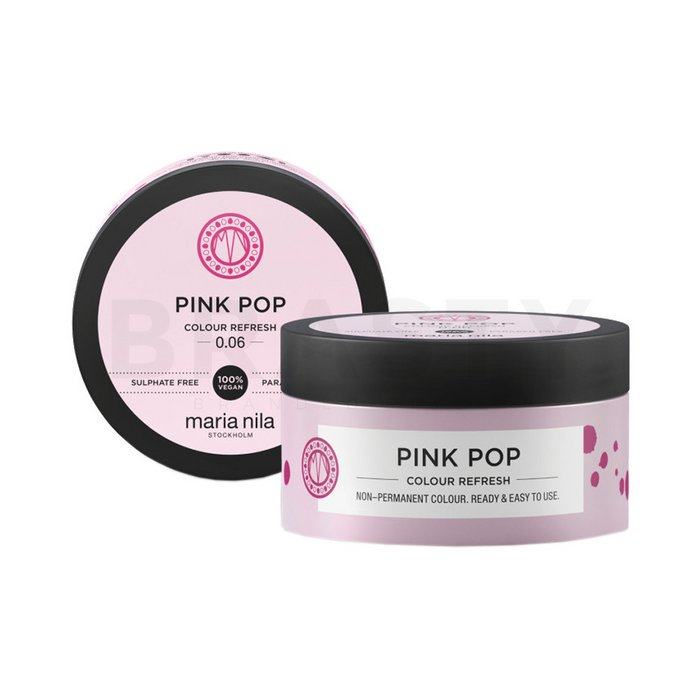 Maria Nila Pink Pop Colour Refresh mască hrănitoare cu pigmenți colorați pentru păr cu nuanțe de roz 100 ml