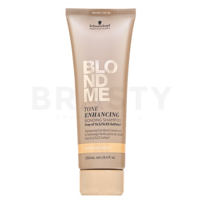 Schwarzkopf Professional BlondMe Tone Enhancing Bonding Shampoo Warm Blondes sampon fără sulfati pentru revigorarea nuantelor calde de blond 250 ml