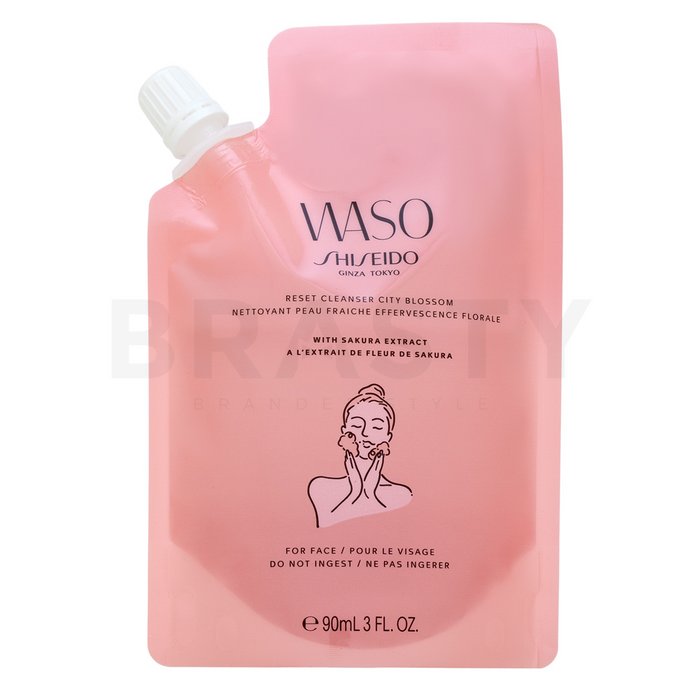 Shiseido Waso Reset Cleanser City Blossom gel de curățare cu efect de peeling 90 ml