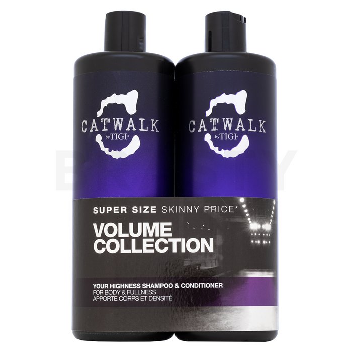 Tigi Catwalk Your Highness Elevating Conditioner + Elevating Shampoo șampon pentru volum pentru păr fin 750 ml + 750 ml