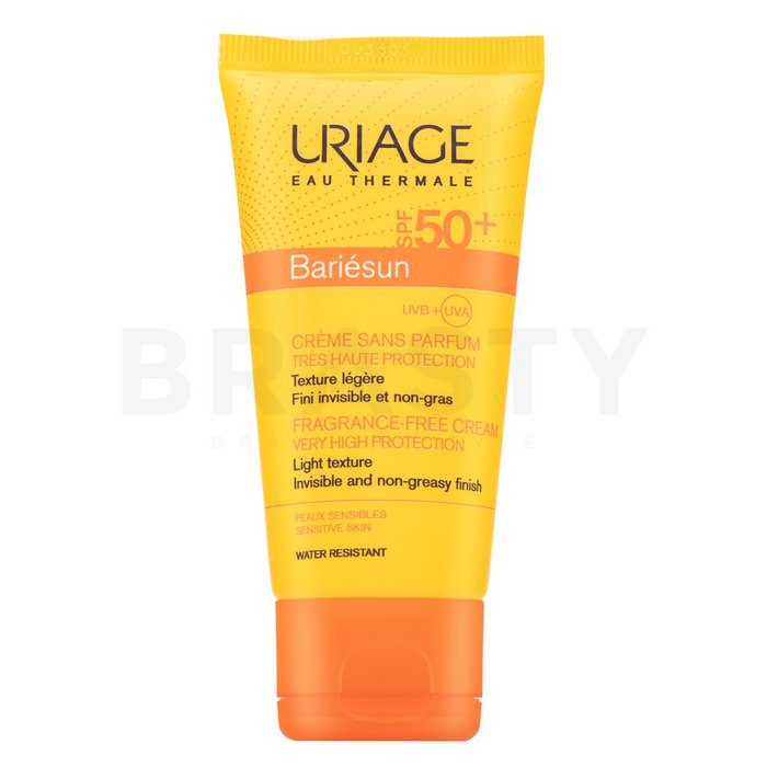 Uriage Bariésun Fragrance-Free Cream Very High Protection SPF50+ Loțiune calmantă pentru piele uscată și atopică 50 ml