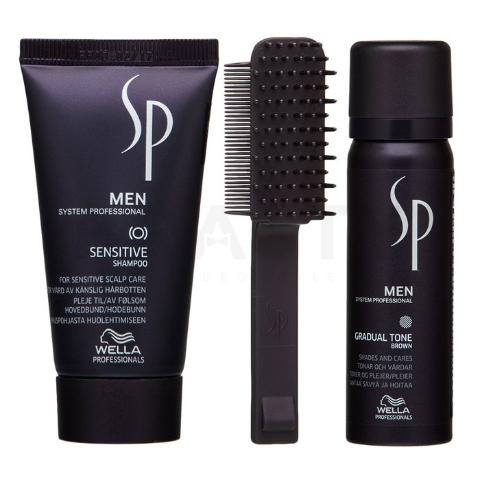 Wella Professionals SP Men Gradual Tone Brown set pentru restaurarea culorii naturale a parului DAMAGE BOX 60 ml